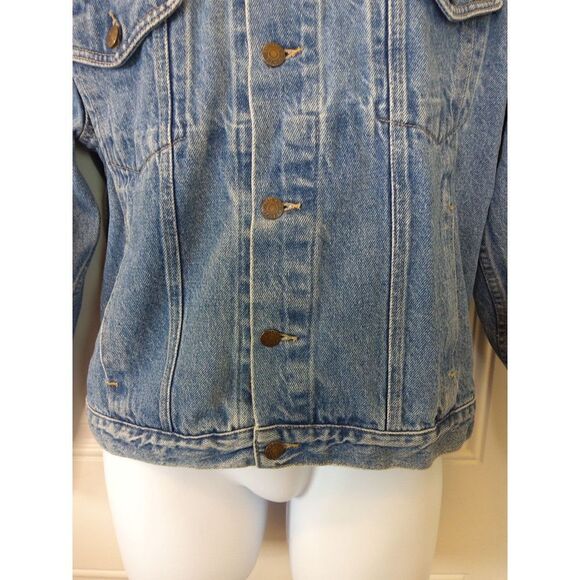EST 1976 men's blue button front jean jacket with four front pockets - Picture 3 of 12